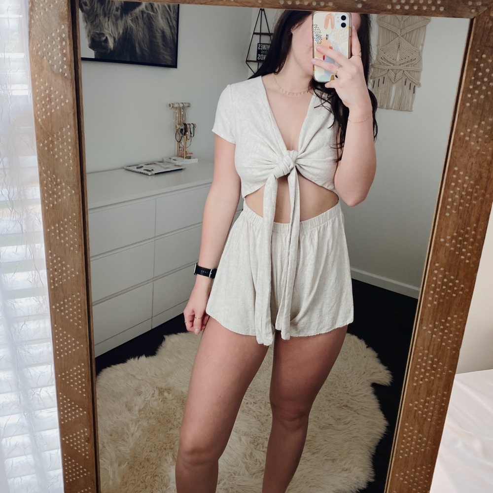 Princess Polly Ragnar Tie Front Romper